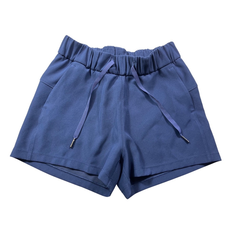 Lululemon Navy Blue Shorts Size 2 Stretch Athletic Lounge Workout Shorts